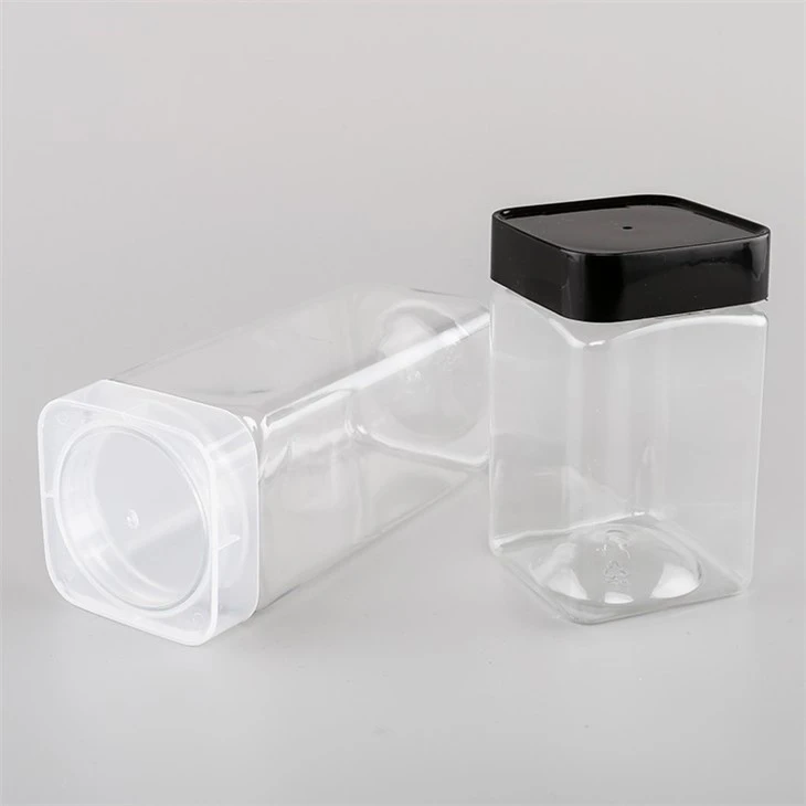 9 Oz Plastic Clear Square Jars in stock