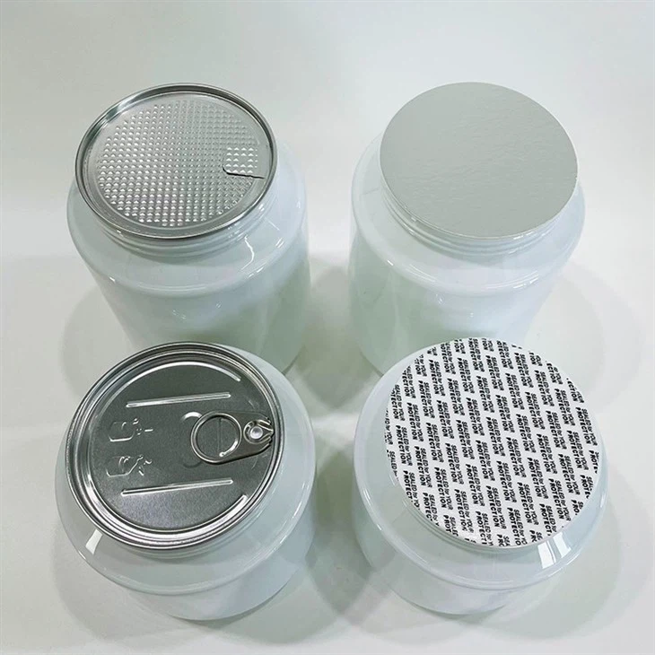 Custom Plastic Canister With Caps in stock
