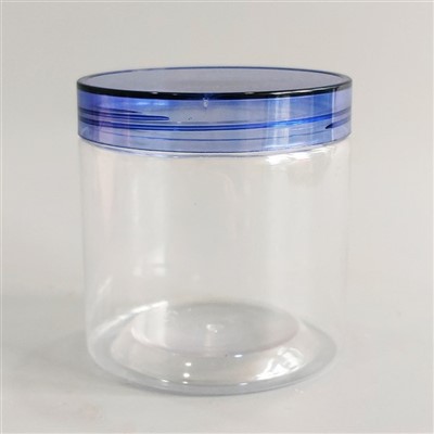 Balang plastik dengan penutup biru